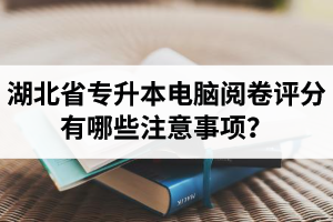 湖北省專升本電腦閱卷評分有哪些注意事項(xiàng)？