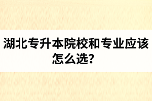 湖北專升本院校和專業(yè)應(yīng)該怎么選？公辦院校和民辦院校差別大嗎？