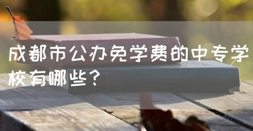 成都市公辦免學費的中專學校有哪些？(圖1)