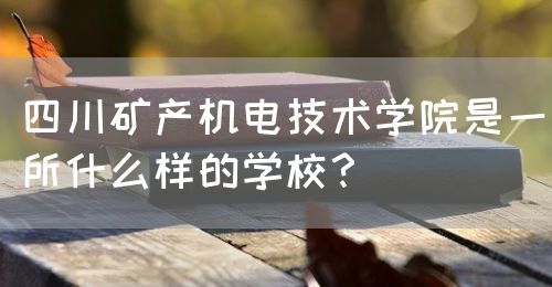 四川礦產(chǎn)機(jī)電技術(shù)學(xué)院是一所什么樣的學(xué)校？(圖1)