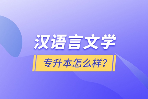 漢語(yǔ)言文學(xué)專升本怎么樣？
