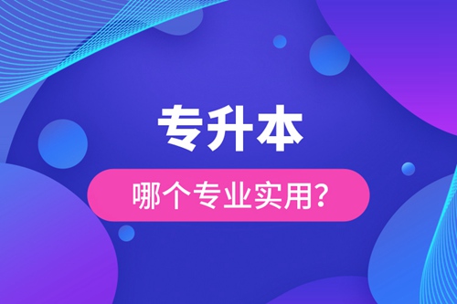 專升本哪個(gè)專業(yè)實(shí)用？