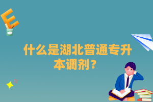 什么是湖北普通專升本調(diào)劑？