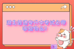 湖北普通專升本考試必帶哪些物品？