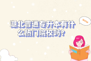 湖北普通專升本有什么熱門院校嗎？