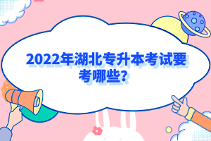 2022年湖北專升本考試要考哪些？