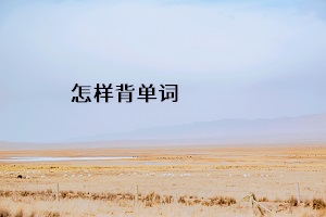 怎樣背單詞