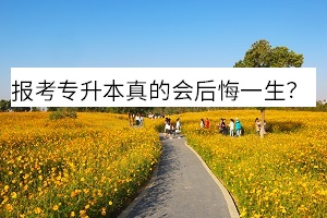 報(bào)考專升本真的會后悔一生嗎