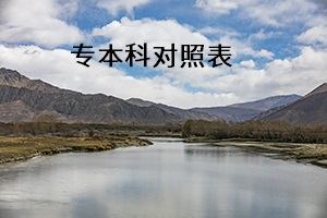 專本科對照表